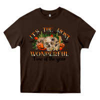Chocolate Brown it's the most wonderful time of the year Heavy Core Tee - RanaPortraitStore