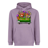 Lavender Mardi Gras truck Heavyweight Hoodie - LillyAllenDesigns