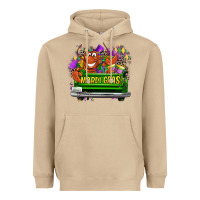 Mushroom Mardi Gras truck Heavyweight Hoodie - LillyAllenDesigns