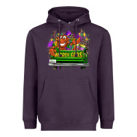 Plum Mardi Gras truck Heavyweight Hoodie - LillyAllenDesigns