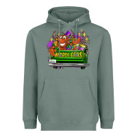 Sage Mardi Gras truck Heavyweight Hoodie - LillyAllenDesigns