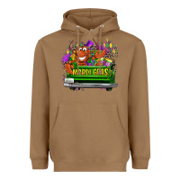Toasted Coconut Mardi Gras truck Heavyweight Hoodie - LillyAllenDesigns