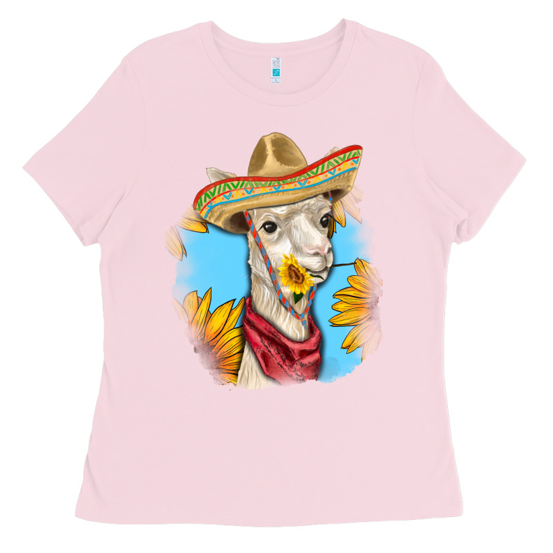 Sombrero Llama Ladies Tee by RanaPortraitStore | Teevron