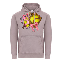 Vintage Zinc softball coquette bow Vintage Hoodie - JahusDesignShop