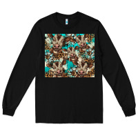 Black western cowhide sunflower baby cow Long Sleeve Tee - BarkalooDesign