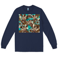 Navy western cowhide sunflower baby cow Long Sleeve Tee - BarkalooDesign