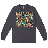 Smoke western cowhide sunflower baby cow Long Sleeve Tee - BarkalooDesign