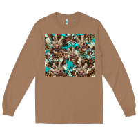 Toasted Coconut western cowhide sunflower baby cow Long Sleeve Tee - BarkalooDesign