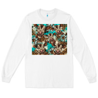 White western cowhide sunflower baby cow Long Sleeve Tee - BarkalooDesign