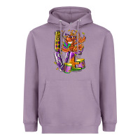 Lavender Mardi Gras love Heavyweight Hoodie - LillyAllenDesigns