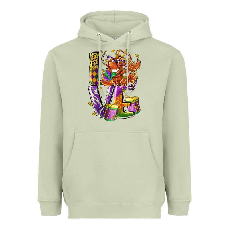 Mardi Gras Love Heavyweight Hoodie by LillyAllenDesigns | Teevron