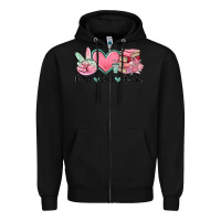 Black peace love books Zipper Hoodie - MaliasSmallBusiness