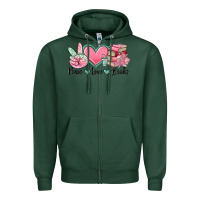 Sports Green peace love books Zipper Hoodie - MaliasSmallBusiness