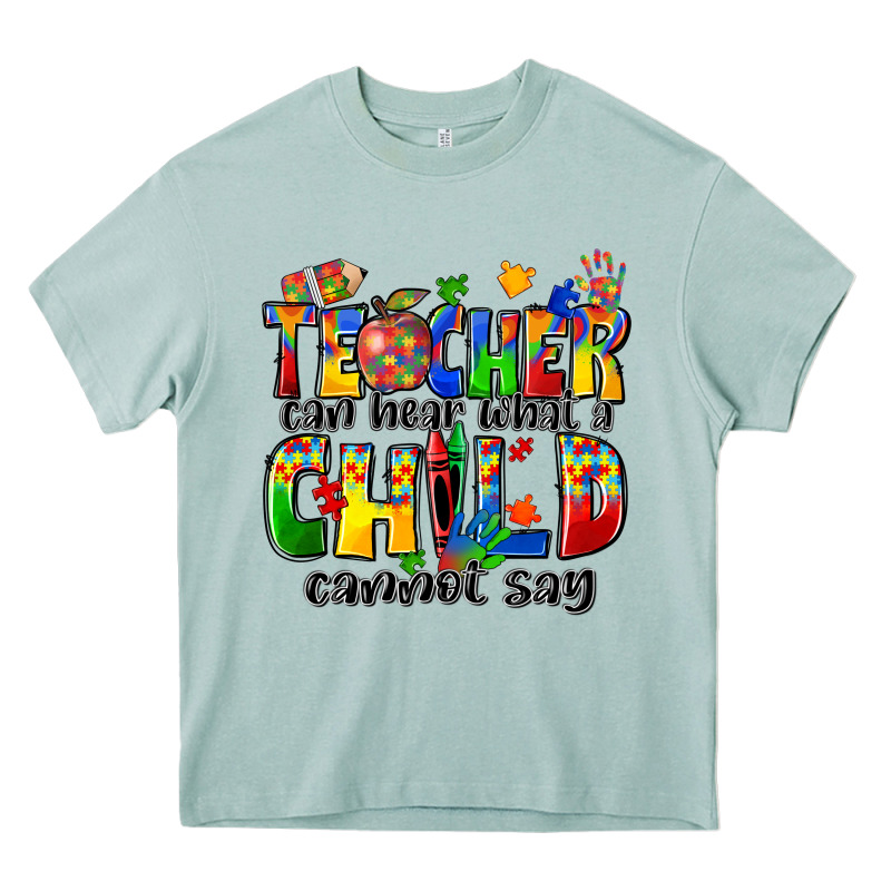 Teacher Can Hear What A Child Cannot Say Heavy Core Tee by Zillion Design Studio | Teevron