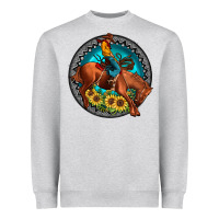 Heather Grey gemstone rodeo Heavyweight Sweatshirt - JahusDesignShop