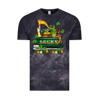 Cloud Black lucky truck with flags and beers Vintage Tee - AdoDesignShop