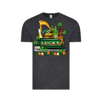 Vintage Black lucky truck with flags and beers Vintage Tee - AdoDesignShop