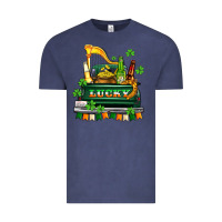 Vintage Denim lucky truck with flags and beers Vintage Tee - AdoDesignShop