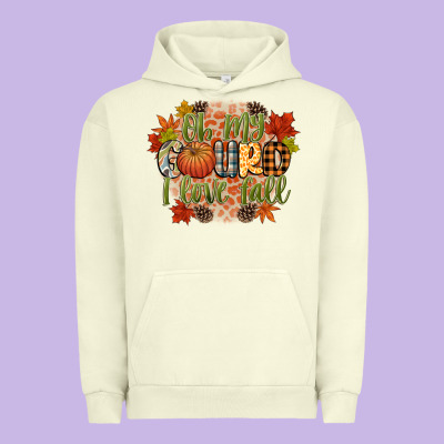 Oh My Gourd I Love Fall Urban Hoodie Designed By Cowgirlartshop