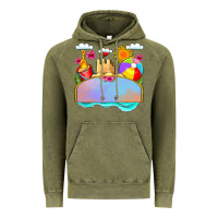 Vintage Olive custom name summer beach toys Vintage Hoodie - JahusDesignShop