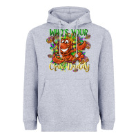 Heather Grey Who's your craw daddy Mardi Gras Heavyweight Hoodie - LillyAllenDesigns