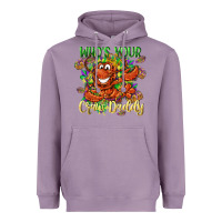 Lavender Who's your craw daddy Mardi Gras Heavyweight Hoodie - LillyAllenDesigns