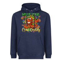 Navy Who's your craw daddy Mardi Gras Heavyweight Hoodie - LillyAllenDesigns