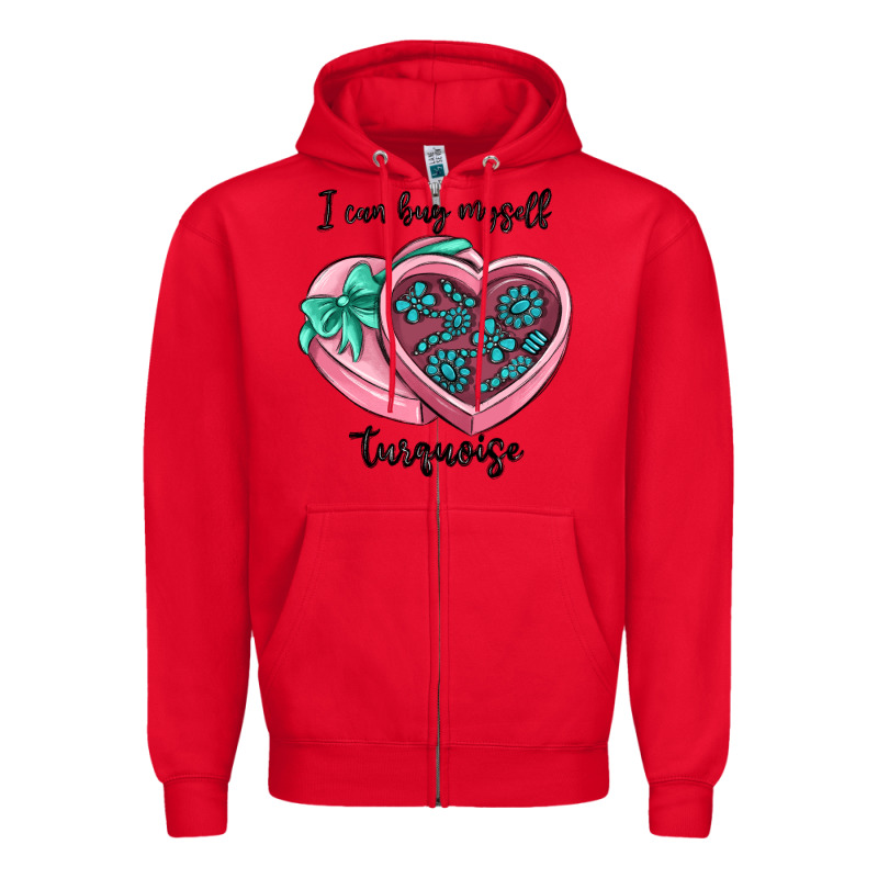 I Can Buy Myself Turquoise Zipper Hoodie by MaliasSmallBusiness | Teevron