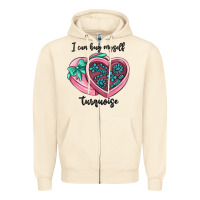 Sandshell i can buy myself turquoise Zipper Hoodie - MaliasSmallBusiness