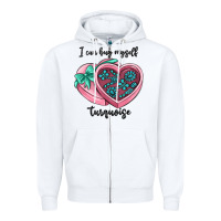 White i can buy myself turquoise Zipper Hoodie - MaliasSmallBusiness