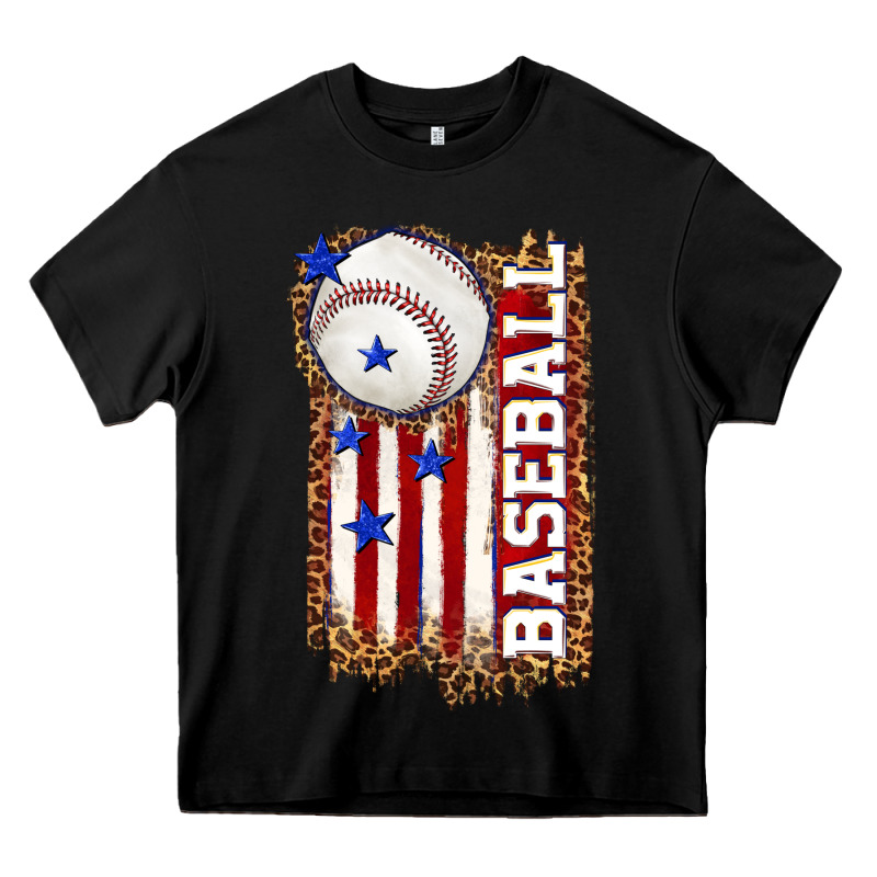 Baseball American Flag Heavy Core Tee by texasbilliewilder | Teevron