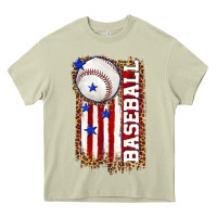 Mossy baseball american flag Heavy Core Tee - texasbilliewilder