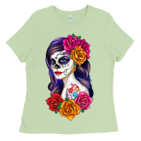 Matcha sugar skull girl Ladies Tee - RanaPortraitStore