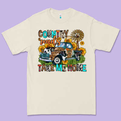 Country Roads Take Me Home Premium Tee Designed By Zillion Design Studio