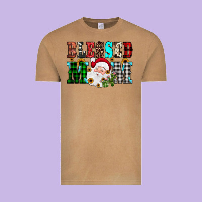 Blessed Mom Christmas Vintage Tee Designed By Jahusdesignshop