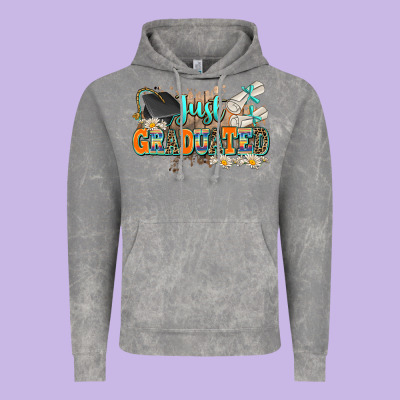 Just Graduated Vintage Hoodie Designed By Adodesignshop