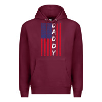 Burgundy Daddy American Flag Premium Hoodie - Bettercallsaul
