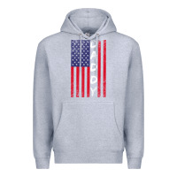 Heather Grey Daddy American Flag Premium Hoodie - Bettercallsaul