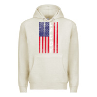 Oatmeal Heather Daddy American Flag Premium Hoodie - Bettercallsaul