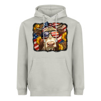 Moon Dust Western 4th Of July Cow Background Heavyweight Hoodie - LillyAllenDesigns