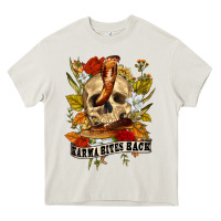 Cream karma bites back Heavy Core Tee - RanaPortraitStore