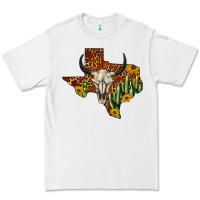 White bull skull texas map western Premium Tee - BarkalooDesign