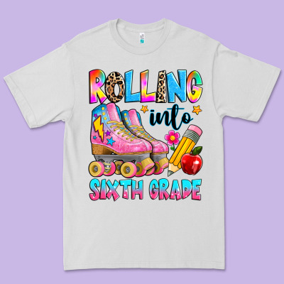Rolling Into Sixth Grade Premium Tee Designed By Texasbilliewilder