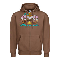 Chestnut with god all things are possible Zipper Hoodie - NancyCooperArtShop