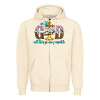 Sandshell with god all things are possible Zipper Hoodie - NancyCooperArtShop