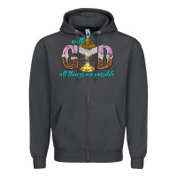 Smoke with god all things are possible Zipper Hoodie - NancyCooperArtShop