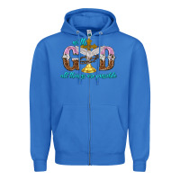 True Royal with god all things are possible Zipper Hoodie - NancyCooperArtShop