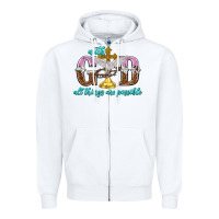White with god all things are possible Zipper Hoodie - NancyCooperArtShop