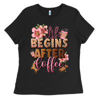 Black life begins after coffee Ladies Tee - JahusDesignShop