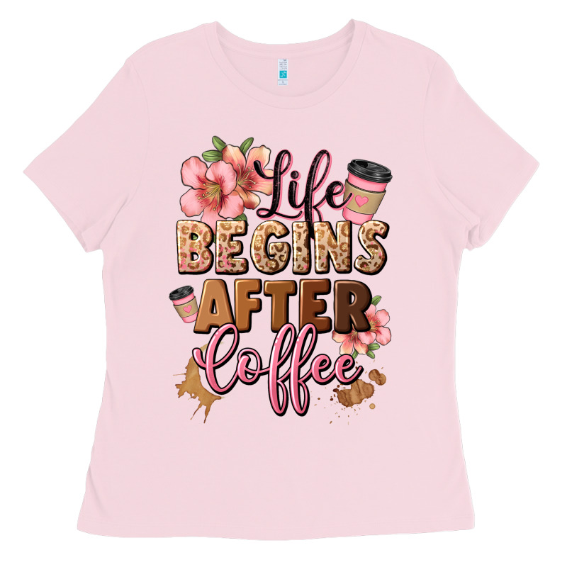 Life Begins After Coffee Ladies Tee by JahusDesignShop | Teevron